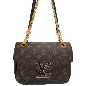 Louis Vuitton Monogram Leather Brown Passy Chain Shoulder Bag